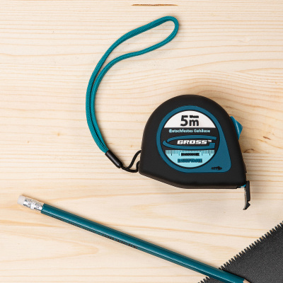 Рулетка "Ergonomisch",5 м x 19 мм,магнитный обрезиненный зацеп Gross по ценам производителя в Уфе с доставкой по всей России