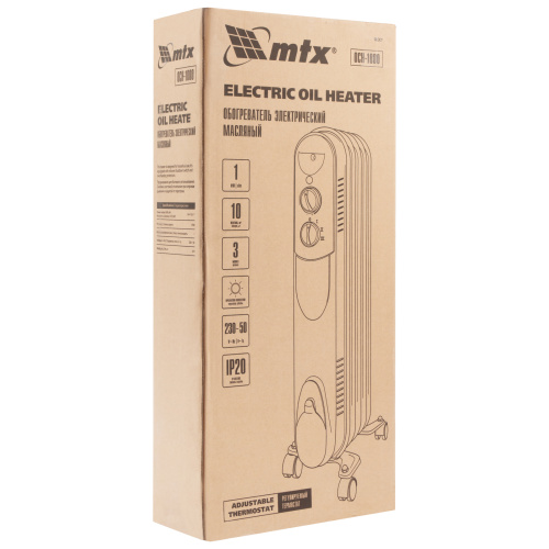 Масляный обогреватель MTX OCH-1000, 230 В, 1000 Вт MTX по ценам производителя в Уфе с доставкой по всей России