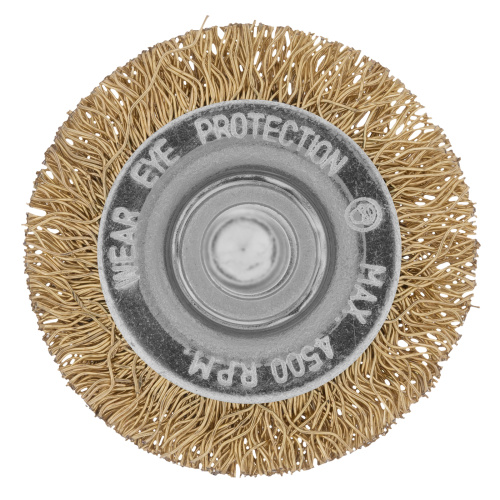 Щетка для дрели, 40 мм, плоская со шпилькой, латунированная витая проволока Matrix по ценам производителя в Уфе с доставкой по всей России