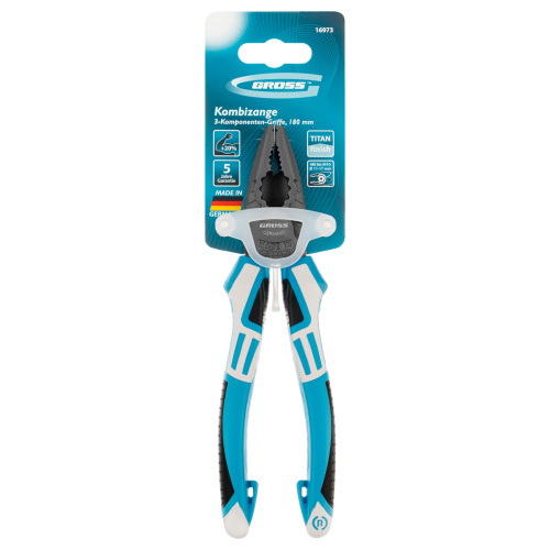 Плоскогубцы комбинированные 180 мм, трехкомпонентные рукоятки Gross по ценам производителя в Уфе с доставкой по всей России