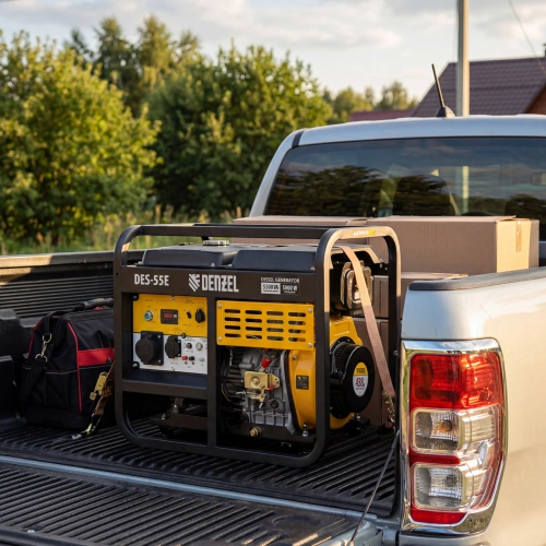 Генератор дизельный DES-55E, 5,5 кВт, 230 В, 11 л, электростартер Denzel по ценам производителя в Уфе с доставкой по всей России