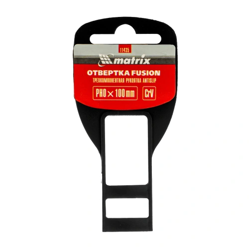 Отвертка Fusion, PH0 х 100 мм, CrV, трехкомпонентная рукоятка "Anti slip" Matrix по ценам производителя в Уфе с доставкой по всей России