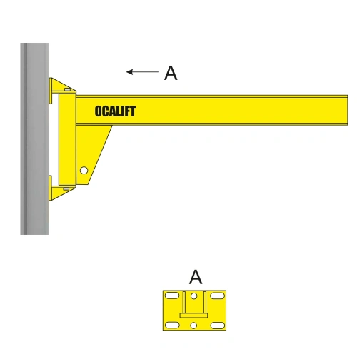 Кран консольный настенный ККР OCALIFT 500кг стрела 3м двутавр по ценам производителя в Уфе с доставкой по всей России