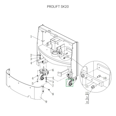 Опорное колесо для тележек SK20 по ценам производителя в Уфе с доставкой по всей России