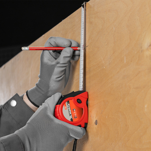 Рулетка Rubber,7,5 м х 25 мм,обрезиненный корпус Matrix по ценам производителя в Уфе с доставкой по всей России