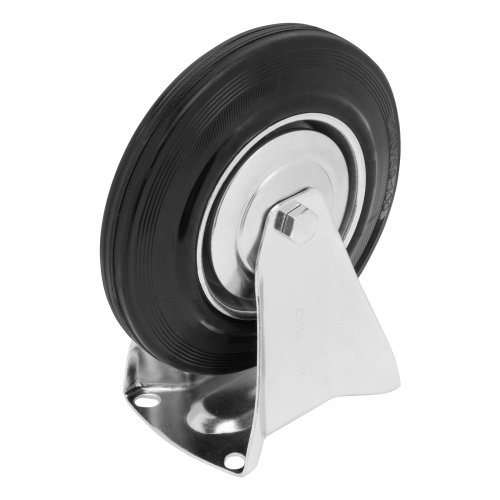 Колесо неповоротное D 200 мм, крепление  платформенное Сибртех по ценам производителя в Уфе с доставкой по всей России