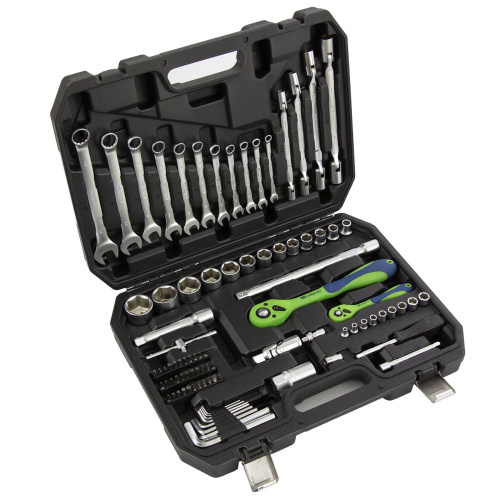 Набор инструментов 89 предметов, CrV 1/2", 1/4" Сибртех по ценам производителя в Уфе с доставкой по всей России