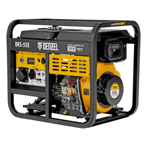 Генератор дизельный DES-55E, 5,5 кВт, 230 В, 11 л, электростартер Denzel по ценам производителя в Уфе с доставкой по всей России