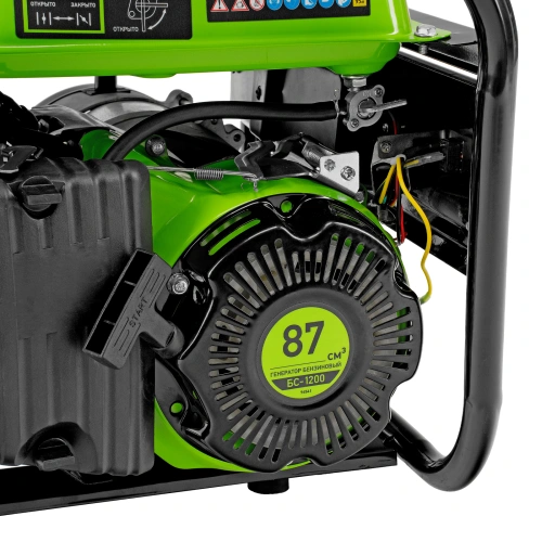 Генератор бензиновый БС-1200, 1 кВт, 230 В, четырехтактный, 5.5 л, ручной стартер Сибртех по ценам производителя в Уфе с доставкой по всей России