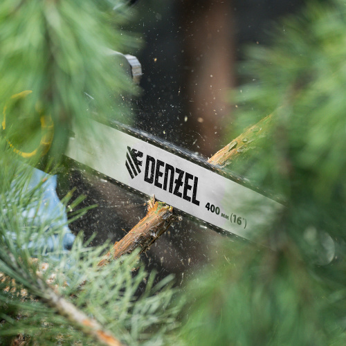 Пила цепная электрическая EDS-2000, 2 кВт,продольная, шина 40 см, шаг 3/8, паз 1.3 мм, 56 звеньев Denzel по ценам производителя в Уфе с доставкой по всей России