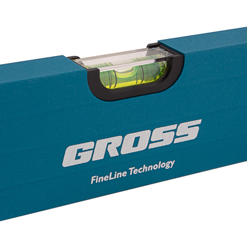 Уровень алюминиевый, 400 мм, усиленный с ударопрочными заглушками, 3 глазка Gross по ценам производителя в Уфе с доставкой по всей России