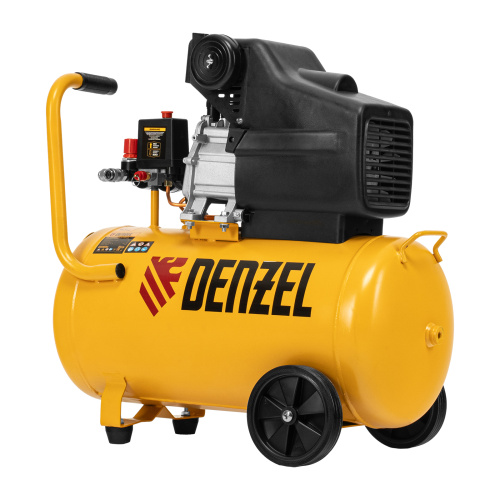 Компрессор воздушный, прямой привод DC1500/50, 1.5 кВт, 50 литров, 220 л/мин Denzel по ценам производителя в Уфе с доставкой по всей России