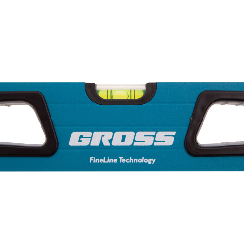 Уровень алюминиевый, 600 мм, усиленный с ударопрочными заглушками, рукоятки, 3 глазка Gross по ценам производителя в Уфе с доставкой по всей России