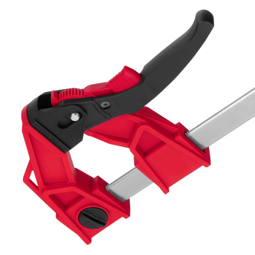 Струбцина реечная быстрозажимная, усиленная, пластиковый корпус рычажно-храповой механизм, 250 х 100 х 401 мм, штанга 5 х 22 мм Matrix по ценам производителя в Уфе с доставкой по всей России