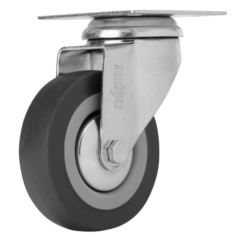 Колесо поворотное D 75 мм, крепление  платформенное Сибртех по ценам производителя в Уфе с доставкой по всей России