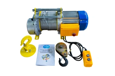 Лебедка электрическая  300/600кг  60/30м с канатом 380В 24м/мин алюминиевый корпус TOR KCD (TSA) купить в Москве с доставкой по всей России | ProtosMarket.ru