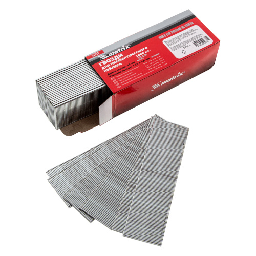 Гвозди для пневматического нейлера, длина 35 мм, ширина 1.25 мм, толщина 1 мм, 5000 шт Matrix по ценам производителя в Уфе с доставкой по всей России