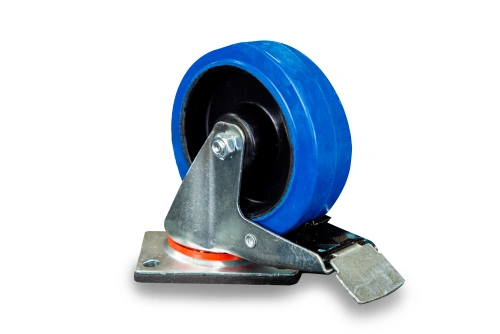 Колесо поворотное резина SRCLb 63 160 мм с тормозом (F) по ценам производителя в Уфе с доставкой по всей России