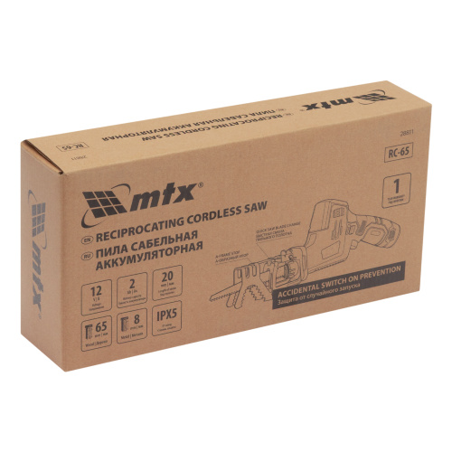 Пила сабельная аккумуляторная RС-65, Li-Ion, 12 В MTX по ценам производителя в Уфе с доставкой по всей России
