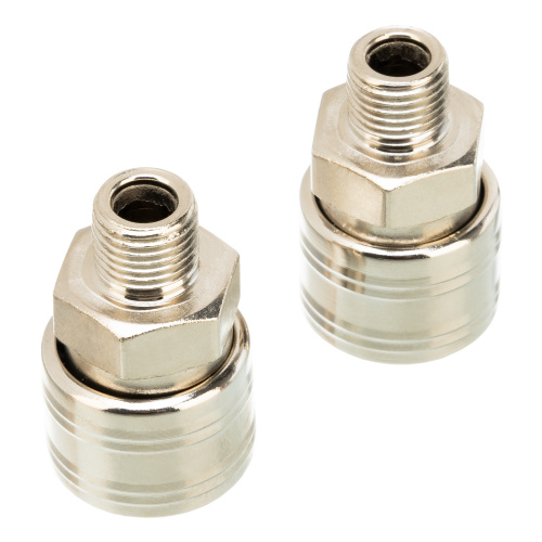 Муфта универсальная быстросъемная ("мама") 1/4, внешняя резьба, 2 шт, Stels по ценам производителя в Уфе с доставкой по всей России