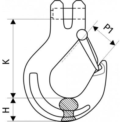 Крюк с вилочным сопряжением 8 т, размер 16 - 8 по ценам производителя в Уфе с доставкой по всей России