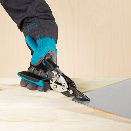 Ножницы по металлу"Piranha"усиленные, 255 мм, прямой рез, сталь СrMo, двухкомпонентные рукоятки Gross по ценам производителя в Уфе с доставкой по всей России