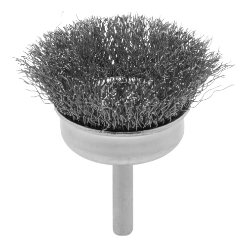 Щетка для дрели, 50 мм, "чашка" со шпилькой, витая проволока 0.3 мм Сибртех по ценам производителя в Уфе с доставкой по всей России