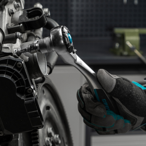 Набор торцевых головок, трещотка 120 зубьев, 1/2", CrV, 36 предметов Gross по ценам производителя в Уфе с доставкой по всей России