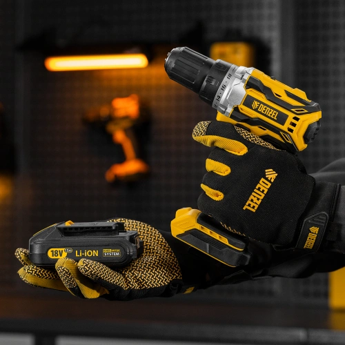 Дрель-шуруповерт аккумуляторная, бесщет. BLDL-18-0 Li-Ion, 18 В Denzel по ценам производителя в Уфе с доставкой по всей России