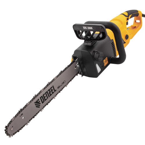 Пила цепная электрическая EDS-2000, 2 кВт,продольная, шина 40 см, шаг 3/8, паз 1.3 мм, 56 звеньев Denzel по ценам производителя в Уфе с доставкой по всей России