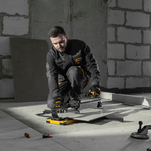 Плиткорез рельсовый 600х16мм, каретка на подш., стальная станина, усил. рукоятка-пенал Denzel по ценам производителя в Уфе с доставкой по всей России