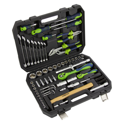 Набор инструментов 76 предметов CrV, 1/2", 1/4" Сибртех по ценам производителя в Уфе с доставкой по всей России