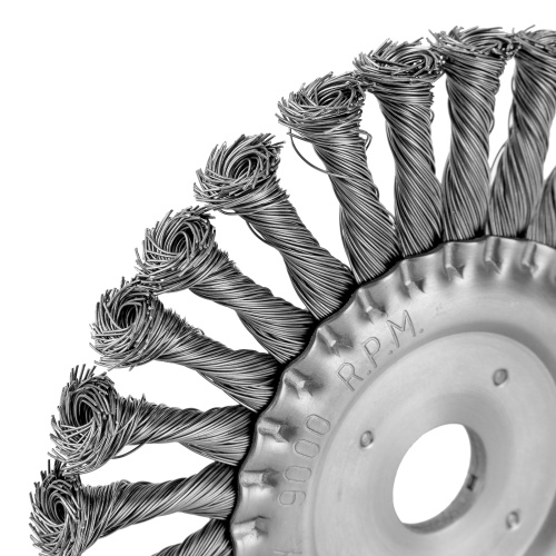 Щетка для УШМ 175 мм, посадка 22.2 мм, плоская, крученая металлическая проволока Сибртех по ценам производителя в Уфе с доставкой по всей России