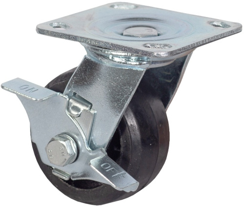 Колесо большегрузное поворотное с тормозом обрезиненное 200 мм - SCdb 80 по ценам производителя в Уфе с доставкой по всей России