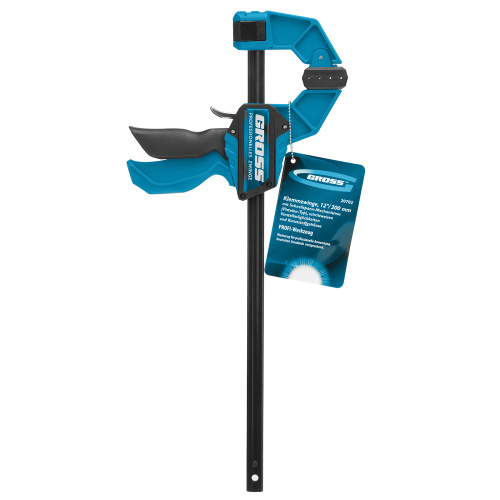 Струбцина реечная, быстрозажимная, пистолетного типа, пошаговый механизм, пластиковый корпус, 300 мм Gross по ценам производителя в Уфе с доставкой по всей России