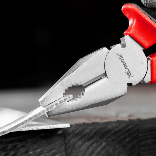 Плоскогубцы Nickel, никелированные 200 мм, двухкомпонентные рукоятки Matrix по ценам производителя в Уфе с доставкой по всей России