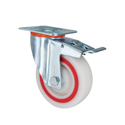 Колесо полипропиленовое поворотное с тормозом EM01 MBTM 125 F по ценам производителя в Уфе с доставкой по всей России