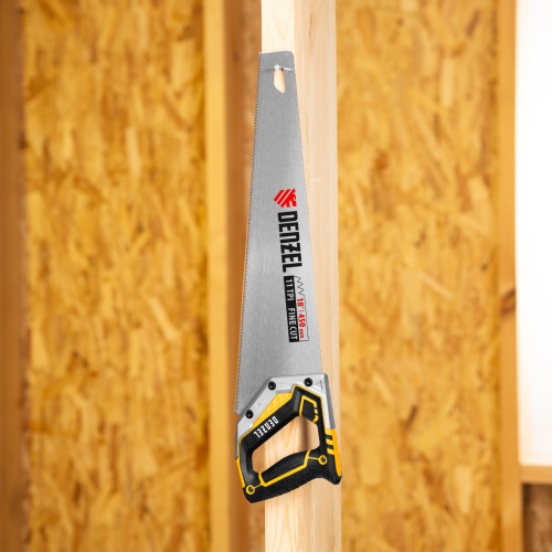 Ножовка по дереву, 450 мм, 11 TPI, зуб 3D, металлопластиковая рукоятка Denzel по ценам производителя в Уфе с доставкой по всей России