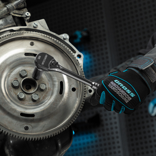 Ключ-трещотка 1/2", CrV, 120 зубьев, цельнометаллический, хром Gross по ценам производителя в Уфе с доставкой по всей России