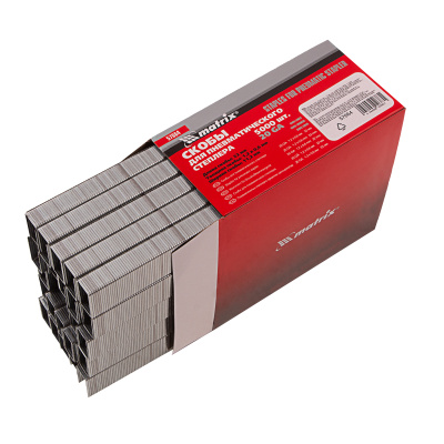 Скобы для пневматического степлера, 22 мм, ширина 1.2 мм, толщина 0.6 мм, ширина скобы 11.2 мм, 5000 шт Matrix по ценам производителя в Уфе с доставкой по всей России