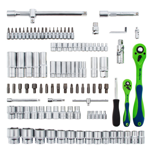 Набор инструментов 108 предметов, CrV, 1/2", 1/4" Сибртех по ценам производителя в Уфе с доставкой по всей России