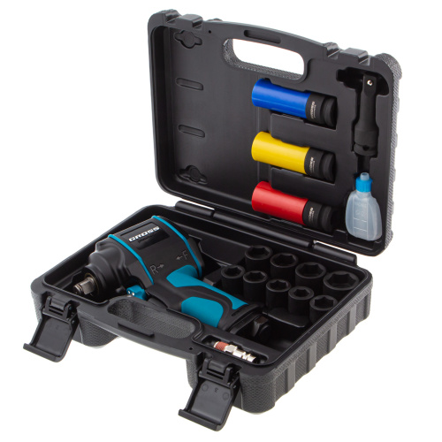 Гайковерт пневматический ударный G985K2, 1/2, 610Нм 9000 об/мин, с набором 17 предметов Gross по ценам производителя в Уфе с доставкой по всей России