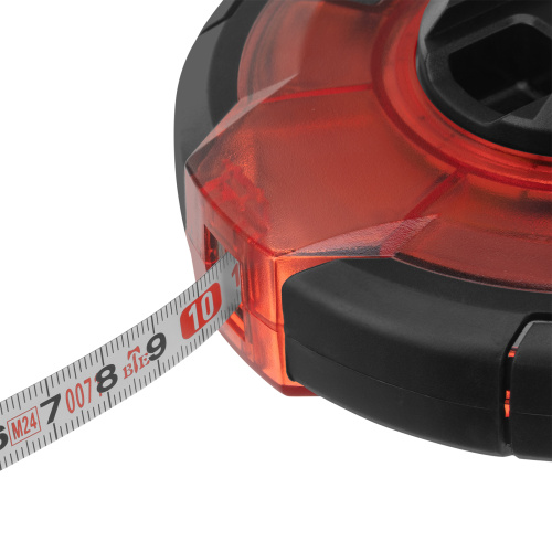 Рулетка геодезическая 50 м х 12,5 мм, закрытый корпус, стальная лента, односторонняя шкала, Pro Matrix по ценам производителя в Уфе с доставкой по всей России