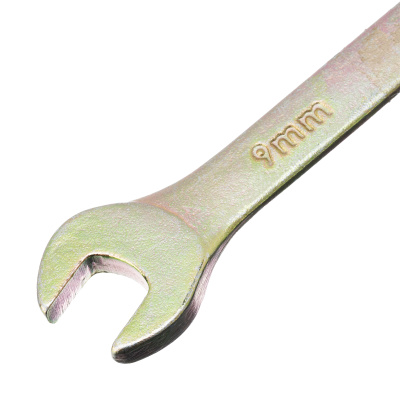 Ключ комбинированный, 9 мм, желтый цинк Сибртех по ценам производителя в Уфе с доставкой по всей России