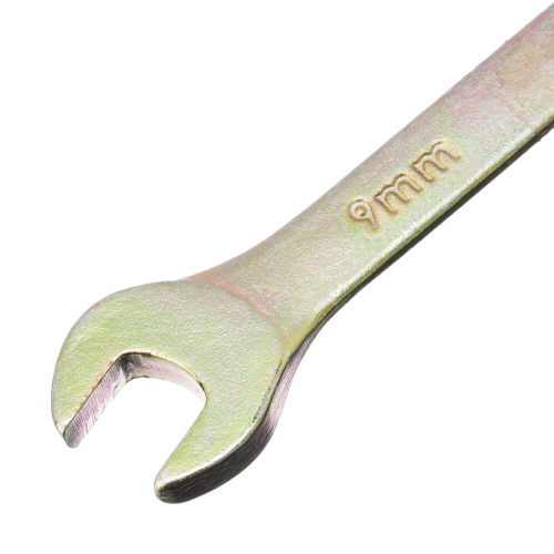 Ключ комбинированный, 9 мм, желтый цинк Сибртех по ценам производителя в Уфе с доставкой по всей России