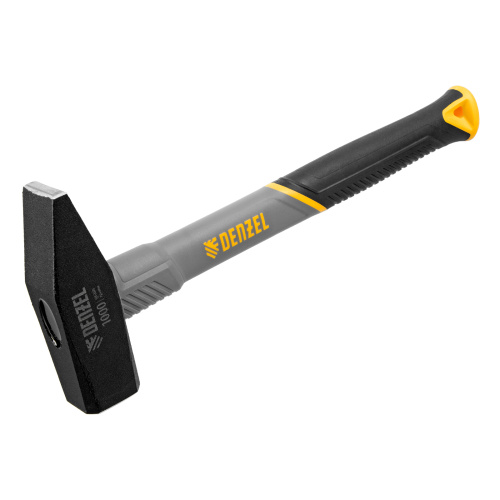 Молоток слесарный, 1000 г, кованый, фибергласовая рукоятка c TPR покрытием Denzel по ценам производителя в Уфе с доставкой по всей России