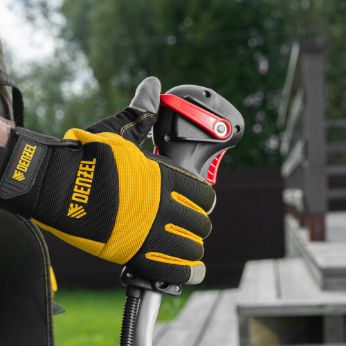 Триммер бензиновый DT-52E, 52 см3, неразъемная штанга, электростартер, состоит из 2 частей Denzel по ценам производителя в Уфе с доставкой по всей России