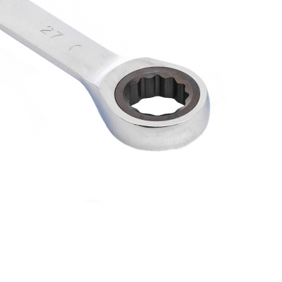 Ключ комбинированный трещоточный, 27 мм, CrV, зеркальный хром Matrix по ценам производителя в Уфе с доставкой по всей России