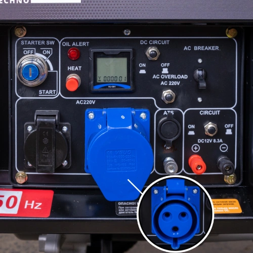 Генератор дизельный STEM Techno S6500DE (6.5 кВт, электростартер, дисплей, подогрев) по ценам производителя в Уфе с доставкой по всей России