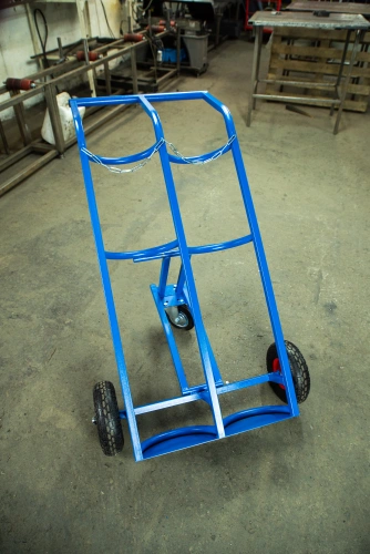 Тележка для газовых баллонов TOR ГБ-2, 2 баллона (250 пневмо колеса + 160 поворотное) по ценам производителя в Уфе с доставкой по всей России